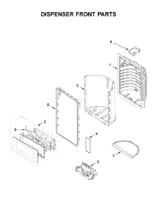Dispenser Front Parts parts for Whirlpool Bottom-Mount Refrigerator WRF767SDHV02 from AppliancePartsPros.com