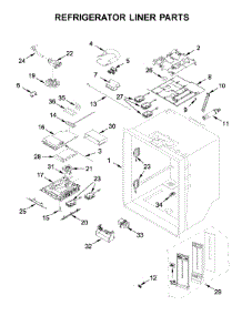 Refrigerator Liner Parts parts for Whirlpool Bottom-Mount Refrigerator WRF767SDHZ01 from AppliancePartsPros.com
