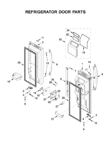 Refrigerator Door Parts parts for Whirlpool Bottom-Mount Refrigerator WRF767SDHZ01 from AppliancePartsPros.com