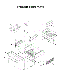 Freezer Door Parts parts for Whirlpool Bottom-Mount Refrigerator WRF767SDHZ01 from AppliancePartsPros.com