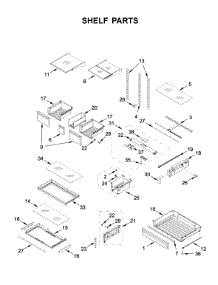 Shelf Parts parts for Whirlpool Bottom-Mount Refrigerator WRF767SDHZ01 from AppliancePartsPros.com