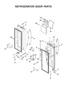 Refrigerator Door Parts parts for Whirlpool Bottom-Mount Refrigerator WRF767SDHZ02 from AppliancePartsPros.com