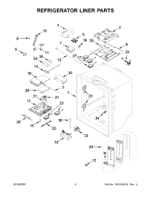 Refrigerator Liner Parts parts for Whirlpool Bottom-Mount Refrigerator WRF767SDHZ03 from AppliancePartsPros.com