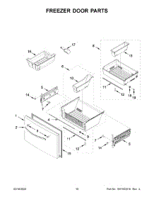 Freezer Door Parts parts for Whirlpool Bottom-Mount Refrigerator WRF767SDHZ03 from AppliancePartsPros.com