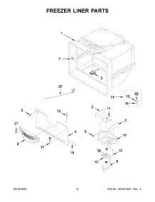 Freezer Liner Parts parts for Whirlpool Bottom-Mount Refrigerator WRF767SDHZ04 from AppliancePartsPros.com