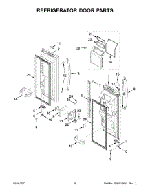 Refrigerator Door Parts parts for Whirlpool Bottom-Mount Refrigerator WRF767SDHZ04 from AppliancePartsPros.com
