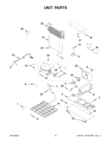 Unit Parts parts for Whirlpool Bottom-Mount Refrigerator WRF767SDHZ04 from AppliancePartsPros.com
