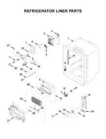 Refrigerator Liner Parts parts for Whirlpool Bottom-Mount Refrigerator WRF954CIHZ02 from AppliancePartsPros.com