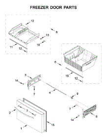 Freezer Door Parts parts for Whirlpool Bottom-Mount Refrigerator WRF954CIHZ02 from AppliancePartsPros.com