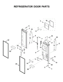 Refrigerator Door Parts parts for Whirlpool Bottom-Mount Refrigerator WRF954CIHZ03 from AppliancePartsPros.com