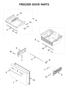 Freezer Door Parts parts for Whirlpool Bottom-Mount Refrigerator WRF954CIHZ03 from AppliancePartsPros.com