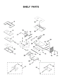 Shelf Parts parts for Whirlpool Bottom-Mount Refrigerator WRF954CIHZ03 from AppliancePartsPros.com