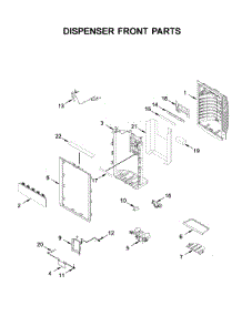 Dispenser Front Parts parts for Whirlpool Bottom-Mount Refrigerator WRF954CIHZ03 from AppliancePartsPros.com