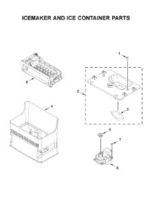 Icemaker And Ice Container Parts parts for Whirlpool Bottom-Mount Refrigerator WRF954CIHZ03 from AppliancePartsPros.com