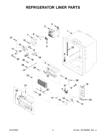 Refrigerator Liner Parts parts for Whirlpool Bottom-Mount Refrigerator WRF954CIHZ04 from AppliancePartsPros.com