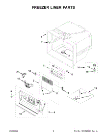Freezer Liner Parts parts for Whirlpool Bottom-Mount Refrigerator WRF954CIHZ04 from AppliancePartsPros.com