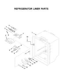 Refrigerator Liner Parts parts for Whirlpool Bottom-Mount Refrigerator WRFA32SMHZ02 from AppliancePartsPros.com