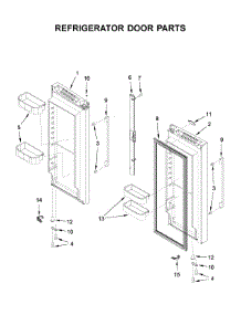 Refrigerator Door Parts parts for Whirlpool Bottom-Mount Refrigerator WRFA32SMHZ02 from AppliancePartsPros.com