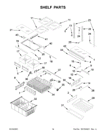 Shelf Parts parts for Whirlpool Bottom-Mount Refrigerator WRFA32SMHZ04 from AppliancePartsPros.com