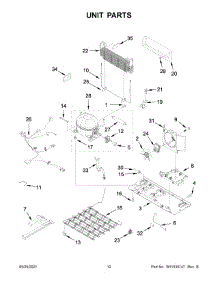 Unit Parts parts for Whirlpool Bottom-Mount Refrigerator WRFA32SMHZ05 from AppliancePartsPros.com