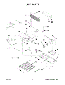 Unit Parts parts for Whirlpool Bottom-Mount Refrigerator WRFA32SMHZ06 from AppliancePartsPros.com