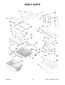 Shelf Parts parts for Whirlpool Bottom-Mount Refrigerator WRFA32SMHZ06 from AppliancePartsPros.com