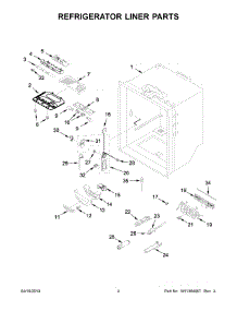 Refrigerator Liner Parts parts for Whirlpool Bottom-Mount Refrigerator WRFA35SWHN01 from AppliancePartsPros.com