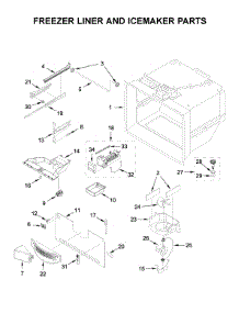 Freezer Liner And Icemaker Parts parts for Whirlpool Bottom-Mount Refrigerator WRFA35SWHN01 from AppliancePartsPros.com