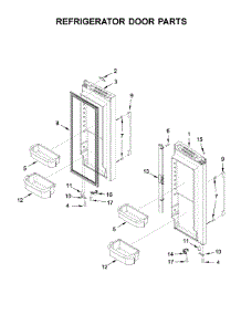 Refrigerator Door Parts parts for Whirlpool Bottom-Mount Refrigerator WRFA35SWHN01 from AppliancePartsPros.com