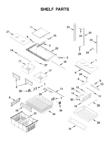 Shelf Parts parts for Whirlpool Bottom-Mount Refrigerator WRFA35SWHN01 from AppliancePartsPros.com