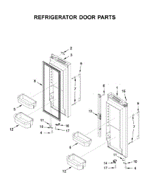 Refrigerator Door Parts parts for Whirlpool Bottom-Mount Refrigerator WRFA35SWHN02 from AppliancePartsPros.com