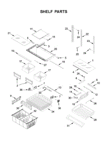 Shelf Parts parts for Whirlpool Bottom-Mount Refrigerator WRFA35SWHN02 from AppliancePartsPros.com