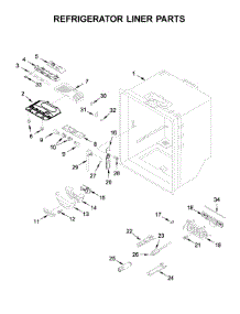 Refrigerator Liner Parts parts for Whirlpool Bottom-Mount Refrigerator WRFA35SWHZ02 from AppliancePartsPros.com