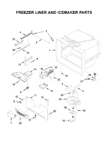 Freezer Liner And Icemaker Parts parts for Whirlpool Bottom-Mount Refrigerator WRFA35SWHZ02 from AppliancePartsPros.com
