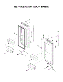Refrigerator Door Parts parts for Whirlpool Bottom-Mount Refrigerator WRFA35SWHZ02 from AppliancePartsPros.com