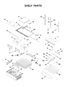 Shelf Parts parts for Whirlpool Bottom-Mount Refrigerator WRFA35SWHZ02 from AppliancePartsPros.com