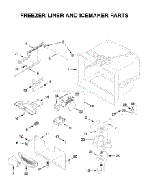Freezer Liner And Icemaker Parts parts for Whirlpool Bottom-Mount Refrigerator WRFA35SWHZ03 from AppliancePartsPros.com