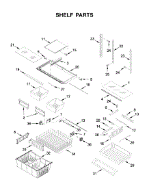 Shelf Parts parts for Whirlpool Bottom-Mount Refrigerator WRFA35SWHZ03 from AppliancePartsPros.com