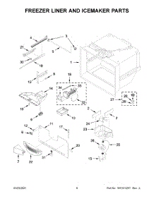 Freezer Liner And Icemaker Parts parts for Whirlpool Bottom-Mount Refrigerator WRFA35SWHZ05 from AppliancePartsPros.com