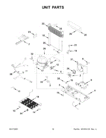 Unit Parts parts for Whirlpool Bottom-Mount Refrigerator WRFA35SWHZ06 from AppliancePartsPros.com