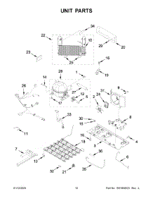 Unit Parts parts for Whirlpool Bottom-Mount Refrigerator WRFF5333PW00 from AppliancePartsPros.com