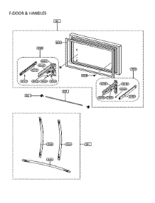 F-Door & Handles parts for Winia Bottom-Mount Refrigerator WRFS26DBCE from AppliancePartsPros.com