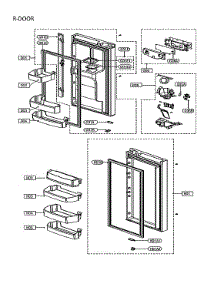 R-Door parts for Winia Bottom-Mount Refrigerator WRFS26SUJE from AppliancePartsPros.com