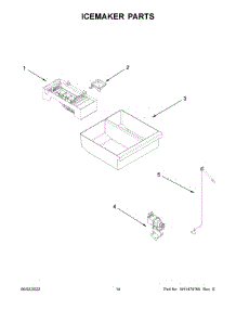 Icemaker Parts parts for Whirlpool Bottom-Mount Refrigerator WRQA59CNKZ from AppliancePartsPros.com