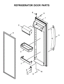 Refrigerator Door Parts parts for Whirlpool Side-By-Side Refrigerator WRS311SDHB01 from AppliancePartsPros.com