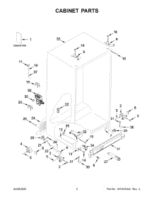 Cabinet Parts parts for Whirlpool Side-By-Side Refrigerator WRS311SDHB07 from AppliancePartsPros.com