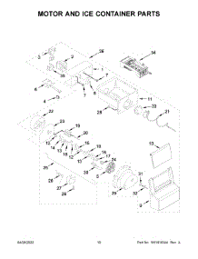 Motor And Ice Container Parts parts for Whirlpool Side-By-Side Refrigerator WRS311SDHB07 from AppliancePartsPros.com
