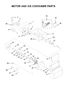 Motor And Ice Container Parts parts for Whirlpool Side-By-Side Refrigerator WRS311SDHM00 from AppliancePartsPros.com