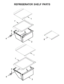 Refrigerator Shelf Parts parts for Whirlpool Side-By-Side Refrigerator WRS311SDHM01 from AppliancePartsPros.com