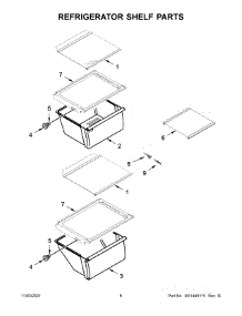 Refrigerator Shelf Parts parts for Whirlpool Side-By-Side Refrigerator WRS311SDHM04 from AppliancePartsPros.com